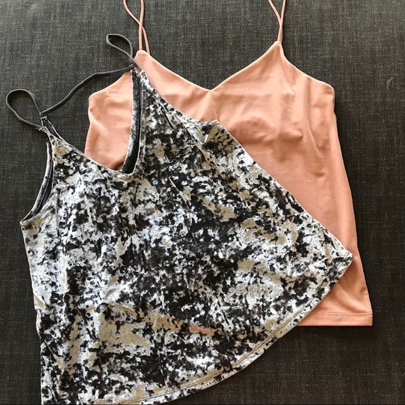 American Eagle Outfitters Tops - 2 velvet Cami tank tops bundle